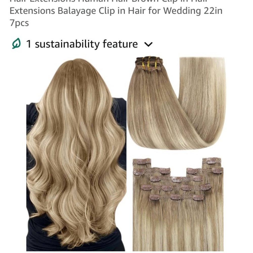 Hair extensions blonde 22”